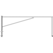 Swing barrier | for casting in concrete, hot-dip galvanized | clear width: 3500 mm | for padlock
